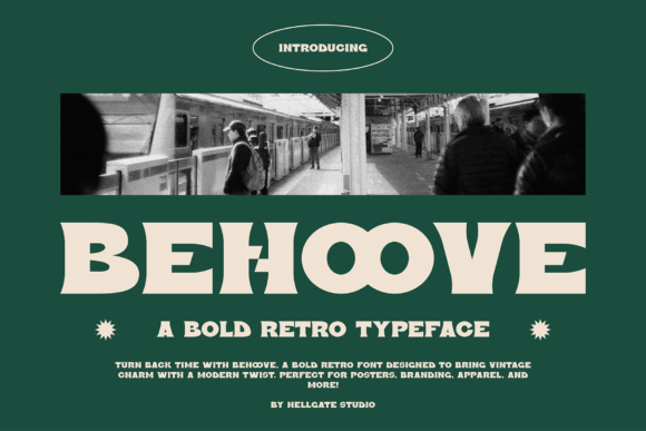 Behoove: A Bold Retro Typeface for Modern Editorial Design