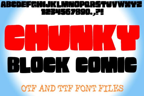 Chunky Block Comic: A Playful Typeface for Engaging Design