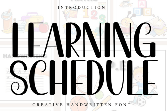 Enchant Your Designs with Learning Schedule Font